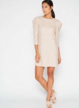 Miss Selfridge Metallic Mutton Sleeve Dress – ruched sleeved party dresses