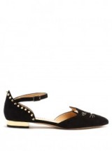 CHARLOTTE OLYMPIA Mid-Century Kitty D’Orsay suede flats