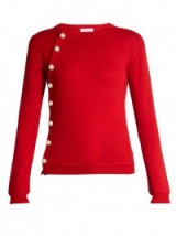 ALTUZARRA Minamoto asymmetric-front sweater ~ red sweaters ~ knitwear