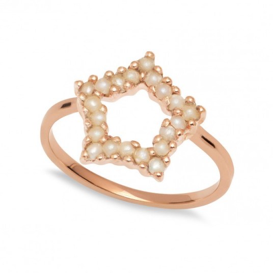 LOLA ROSE Mini Star Ring | pearl rings | small neat jewellery - flipped