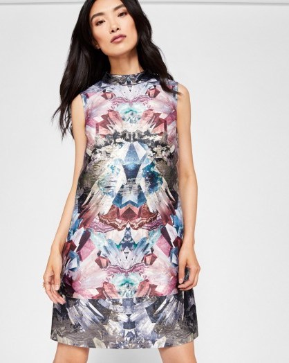 Ted Baker HEIDY Mirrored Minerals tunic dress – printed sleeveless party dresses - flipped