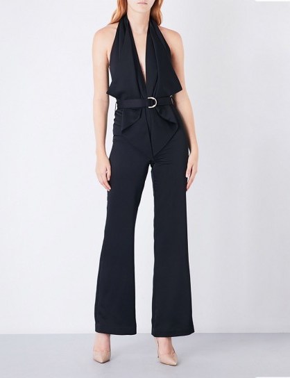 MISHA COLLECTION Bailey satin-crepe jumpsuit - flipped