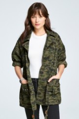 REBECCA MINKOFF MONARDA COAT | khaki camouflage jackets | denim camo print coats