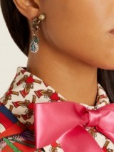 GUCCI Monkey and flower earrings ~ statement jewellery