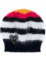 Nº21 heart embellished knitted beanie | knitted hats | cute beanies | knitwear