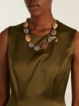 CHRISTOPHER KANE Natural-stone embellished necklace ~ statement jewellery
