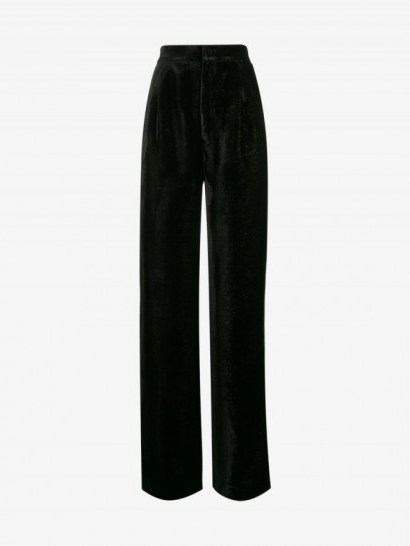 Navro Glitter Velvet Wide-Leg Trousers - flipped
