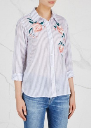 RAILS Nevin embroidered cotton shirt | casual floral shirts