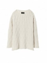 NILI LOTAN IVORY BAILEY CABLE SWEATER | knitwear | sweaters