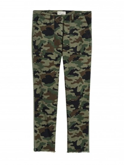 NILI LOTAN LIGHT CAMOUFLAGE PRINT JENNA PANT W/ TAPE | camo printed trousers - flipped