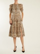 ADAM LIPPES Ocelot leopard-print cotton midi dress