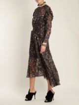 PREEN BY THORNTON BREGAZZI Olivia Truffle-print silk-blend devoré dress ~ asymmetric hem dresses
