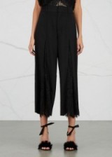 ALICE + OLIVIA Onell black lace-panelled trousers