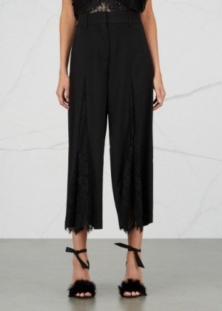 ALICE + OLIVIA Onell black lace-panelled trousers - flipped