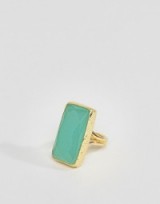 Ottoman Hands Large Rectangle Aqua Ring | statement rings | jewellery