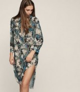 Reiss PANDORA FLORAL-PRINT SHIRT DRESS