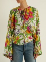 BALENCIAGA Peignoir blouse ~ beautiful floral printed blouses