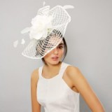 COAST Pescara Large Weave Fascinator ~ floral fascinators ~ ivory occasion hats