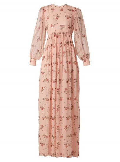 EMILIA WICKSTEAD Pia rose-print silk-chiffon dress - flipped