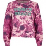 River Island Pink tie dye ‘Venice beach’ sequin jumper