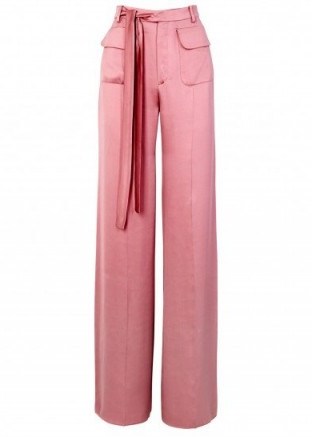 VALENTINO Pink wide-leg silk trousers | luxurious silky pants - flipped