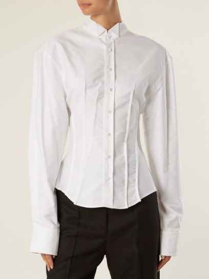JACQUEMUS Pintuck-detail cotton shirt - flipped