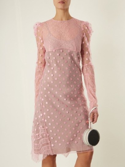 NINA RICCI Polka-dot tulle dress ~ light-pink dresses - flipped