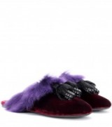 PRADA Shearling-lined velvet slippers | luxe flats