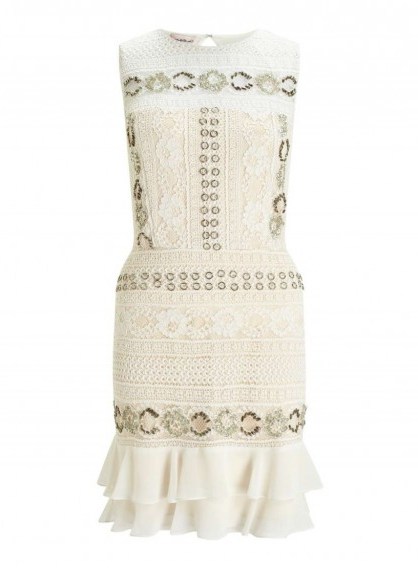 MISS SELFRIDGE PREMIUM Embellished Lace Frill Mini Dress - flipped