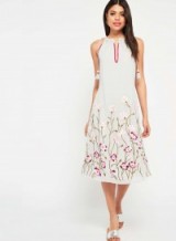 MISS SELFRIDGE PREMIUM Tie Shoulder Embroidered Camisole Dress