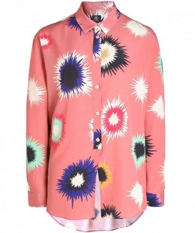PS BY PAUL SMITH Silk Supernova Blouse | pink blouses
