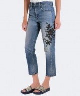 RAG AND BONE Embroidered Marilyn Cropped Jeans | floral embroidery