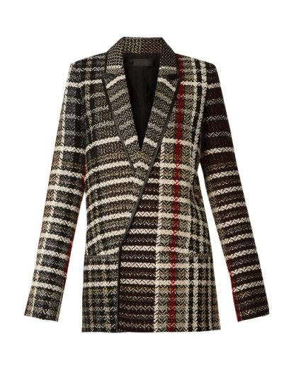 HAIDER ACKERMANN Renior peak-lapel tweed blazer ~ tailored blazers ~ smart checked jackets - flipped