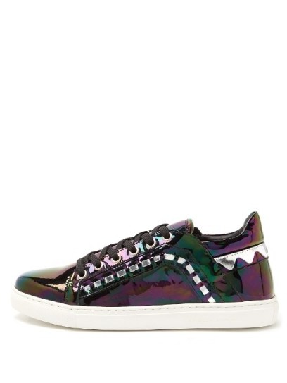 SOPHIA WEBSTER Riko low-top leather trainers | sports luxe sneakers - flipped
