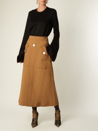 ELLERY Ritzy A-line wool-blend skirt - flipped
