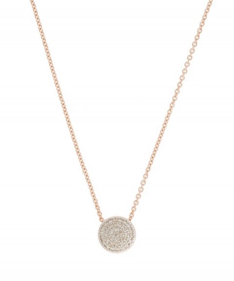 MONICA VINADER Rose Gold Vermeil Diamond Ava Button Necklace - flipped