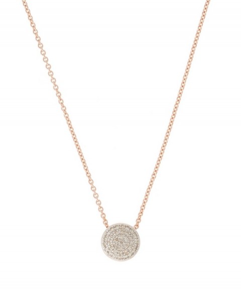 MONICA VINADER Rose Gold Vermeil Diamond Ava Button Necklace