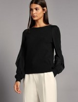 AUTOGRAPH Round Neck Frill Sleeve Jumper / M&S knitwear / Marks and Spencer jumpers