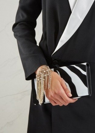LANVIN Résille Lumière gold tone chainmail bracelet ~ statement jewellery - flipped
