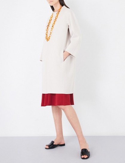 S MAX MARA Pesi cropped-sleeve wool coat ~ elegant coats - flipped