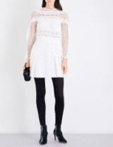 SELF-PORTRAIT Bellis lace-trim mini dress