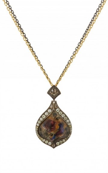 SEVAN BIÇAKÇI Rose & Nightingale Intaglio Pendant Necklace ~ stunningly beautiful pendants ~ dream jewellery - flipped