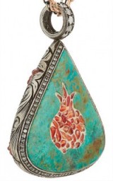 SEVAN BIÇAKÇI Triangular Pendant Necklace ~ beautiful turquoise and diamond pendants