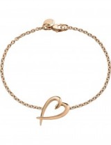 SHAUN LEANE Signature rose-gold vermeil heart bracelet