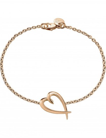 SHAUN LEANE Signature rose-gold vermeil heart bracelet - flipped