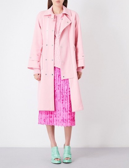 SIES MARJAN Alison twill trench coat | sugar-pink coats - flipped