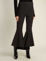 ELLERY Sinous kick-flare pinstriped wool-blend trousers