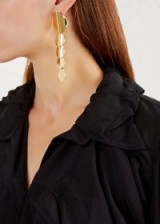 CORNELIA WEBB Slized 24kt gold-plated drop earrings ~ statement jewellery