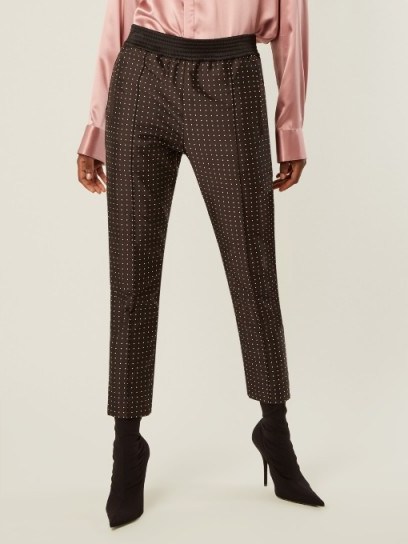 HAIDER ACKERMANN Soens polka-dot embroidered silk-blend trousers - flipped