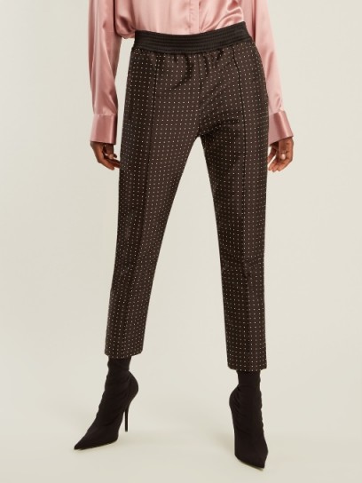 HAIDER ACKERMANN Soens polka-dot embroidered silk-blend trousers